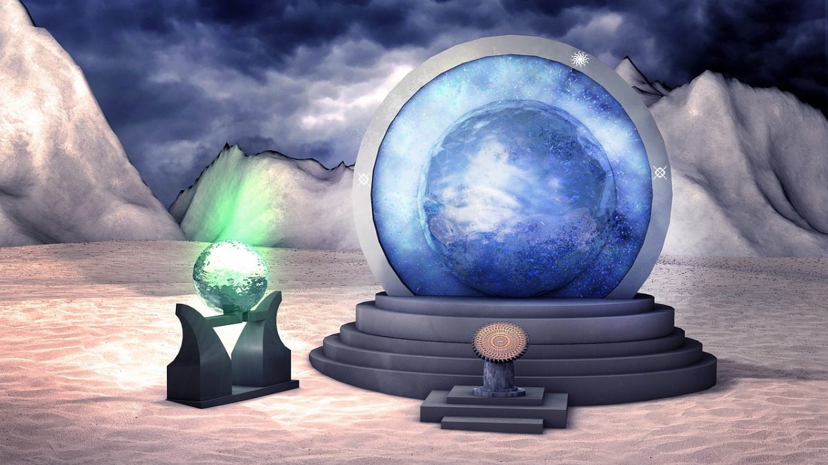 ai短剧《星际恋人》播放画面，科幻星际背景下男女主角对视，画面色调深邃蓝紫渐变，AI生成质感明显